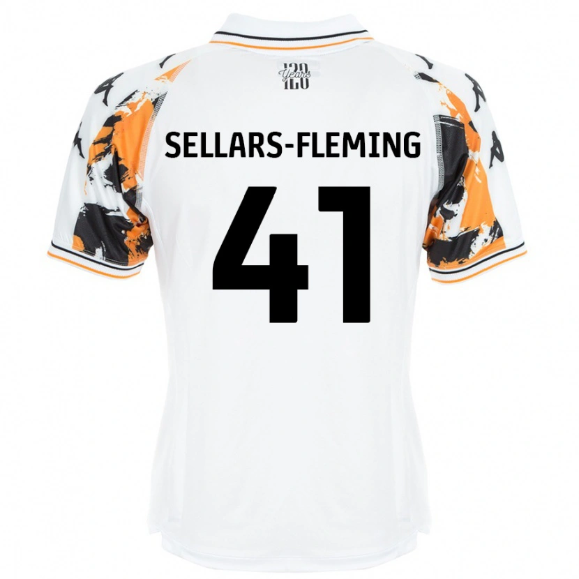 Danxen Bambino Maglia Tyrell Sellars-Fleming #41 Bianco Kit Gara Away 2024/25 Maglietta