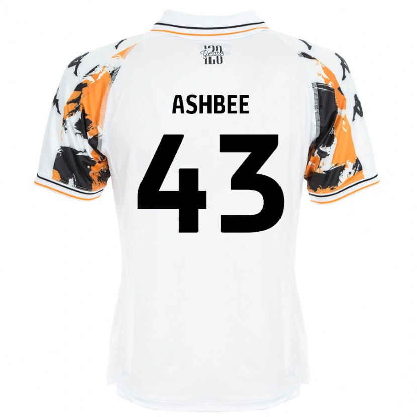 Danxen Bambino Maglia Stanley Ashbee #43 Bianco Kit Gara Away 2024/25 Maglietta