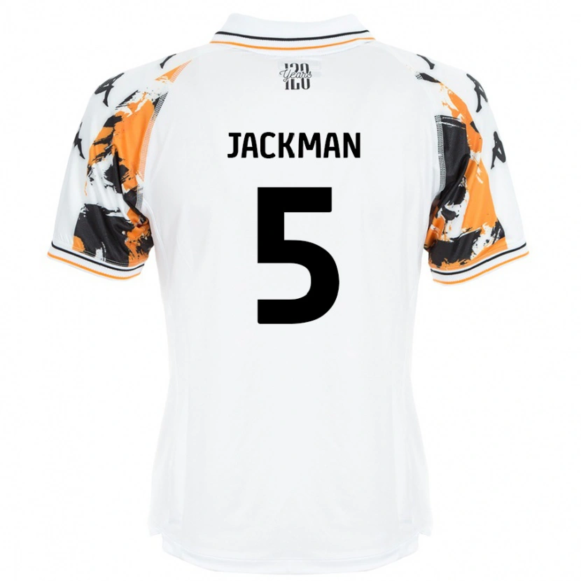 Danxen Bambino Maglia Ellice Jackman #5 Bianco Kit Gara Away 2024/25 Maglietta