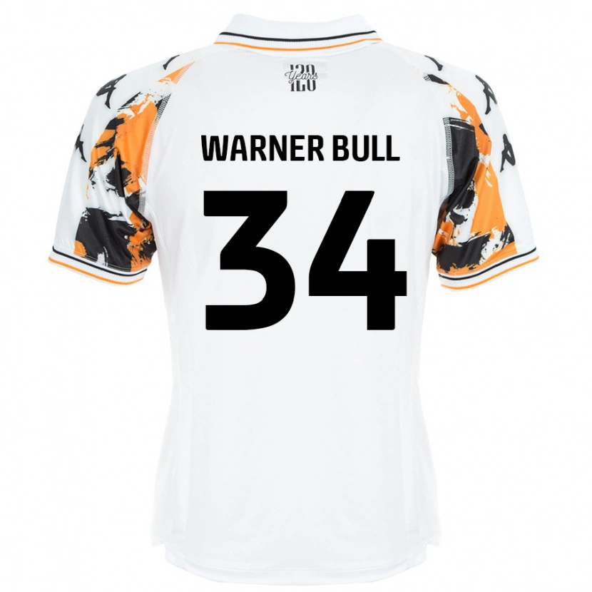 Danxen Bambino Maglia Lucy Warner-Bull #34 Bianco Kit Gara Away 2024/25 Maglietta