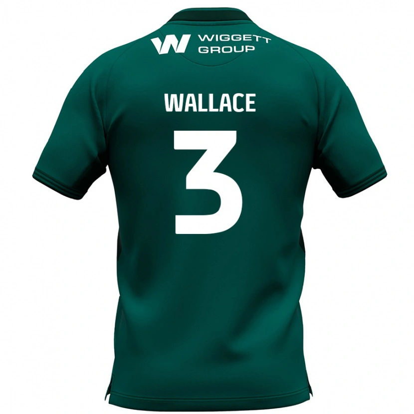 Danxen Bambino Maglia Murray Wallace #3 Verde Kit Gara Away 2024/25 Maglietta