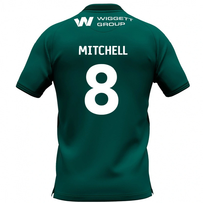 Danxen Bambino Maglia Billy Mitchell #8 Verde Kit Gara Away 2024/25 Maglietta
