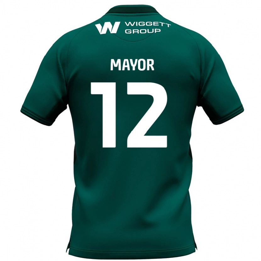 Danxen Bambino Maglia Adam Mayor #12 Verde Kit Gara Away 2024/25 Maglietta