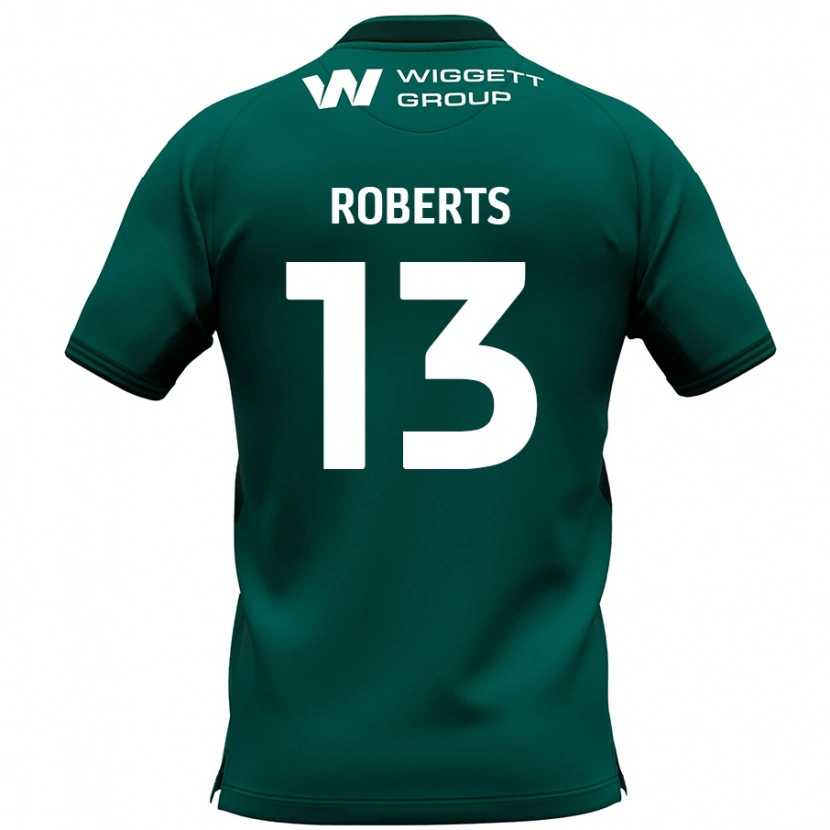 Danxen Bambino Maglia Liam Roberts #13 Verde Kit Gara Away 2024/25 Maglietta