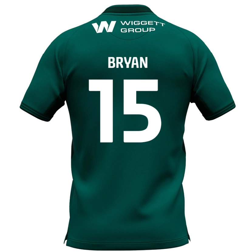 Danxen Bambino Maglia Joe Bryan #15 Verde Kit Gara Away 2024/25 Maglietta