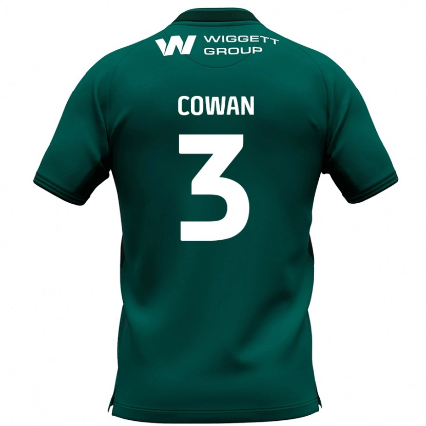 Danxen Bambino Maglia Leanne Cowan #3 Verde Kit Gara Away 2024/25 Maglietta