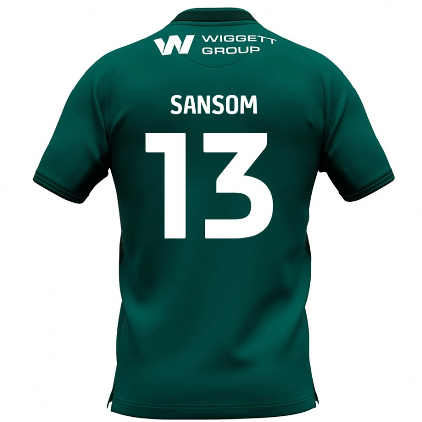 Danxen Bambino Maglia Chloe Sansom #13 Verde Kit Gara Away 2024/25 Maglietta