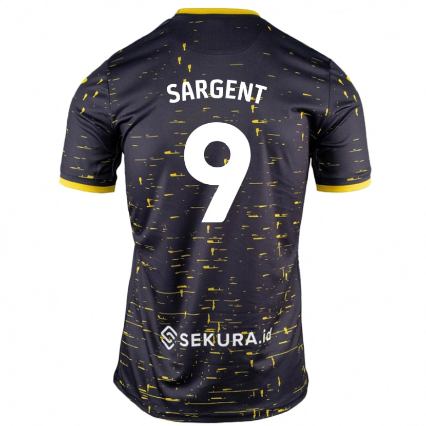 Danxen Bambino Maglia Josh Sargent #9 Nero Giallo Kit Gara Away 2024/25 Maglietta