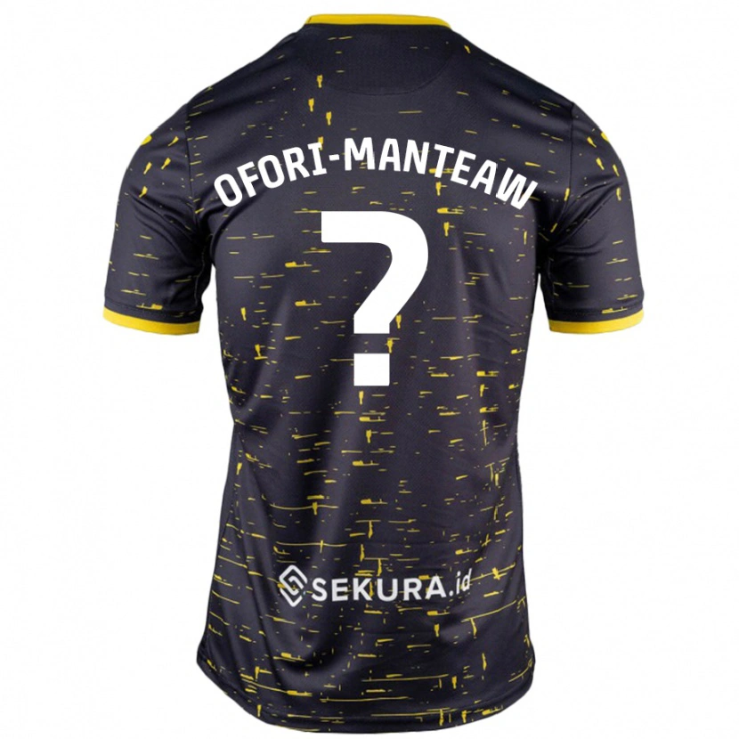 Danxen Bambino Maglia Lloyd Ofori-Manteaw #0 Nero Giallo Kit Gara Away 2024/25 Maglietta