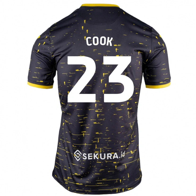 Danxen Bambino Maglia Olivia Cook #23 Nero Giallo Kit Gara Away 2024/25 Maglietta