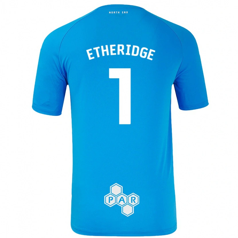 Danxen Bambino Maglia Ellie Etheridge #1 Azzurro Kit Gara Away 2024/25 Maglietta