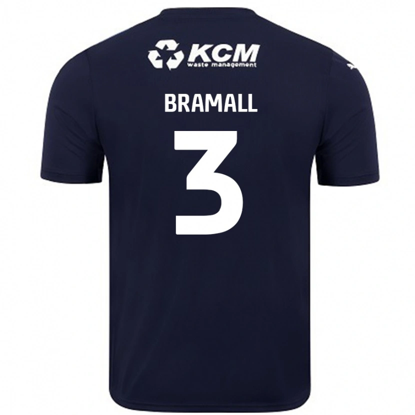 Danxen Bambino Maglia Cohen Bramall #3 Blu Navy Kit Gara Away 2024/25 Maglietta