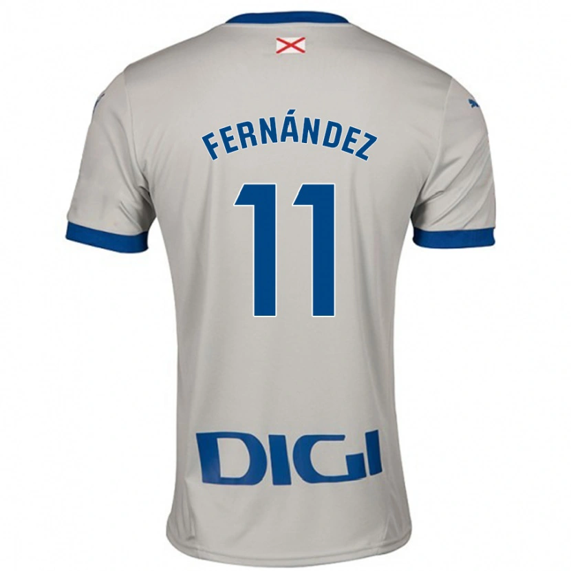 Danxen Bambino Maglia Imanol Fernández #11 Grigio Chiaro Kit Gara Away 2024/25 Maglietta