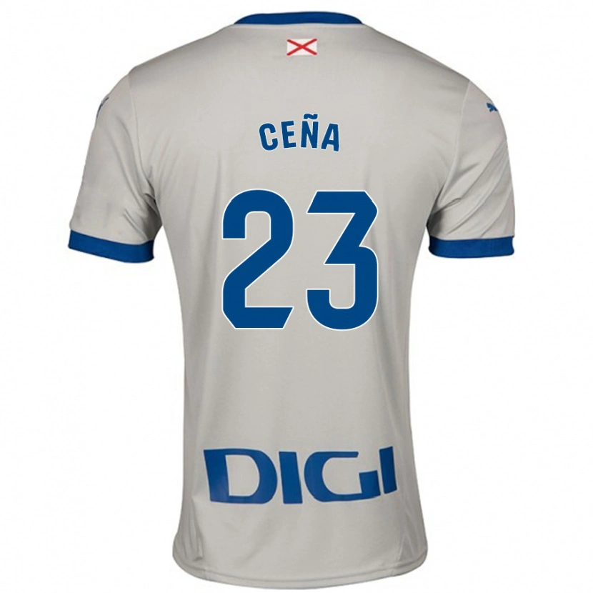 Danxen Bambino Maglia Marcos Ceña #23 Grigio Chiaro Kit Gara Away 2024/25 Maglietta