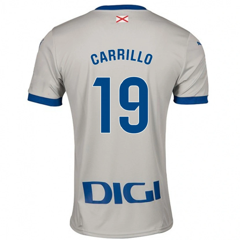 Danxen Bambino Maglia Sara Carrillo #19 Grigio Chiaro Kit Gara Away 2024/25 Maglietta