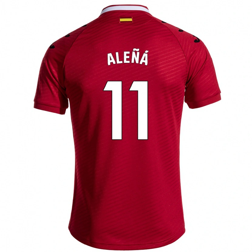 Danxen Bambino Maglia Carles Aleñá #11 Rosso Scuro Kit Gara Away 2024/25 Maglietta