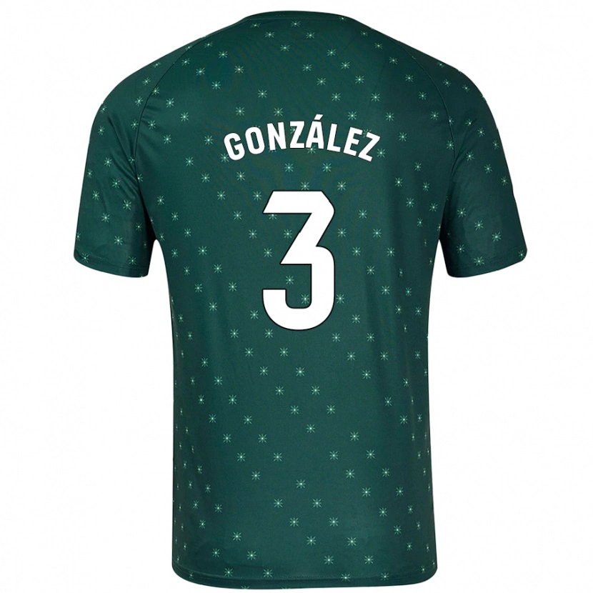 Danxen Bambino Maglia Edgar González #3 Verde Scuro Kit Gara Away 2024/25 Maglietta