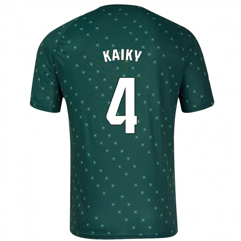 Danxen Bambino Maglia Kaiky #4 Verde Scuro Kit Gara Away 2024/25 Maglietta