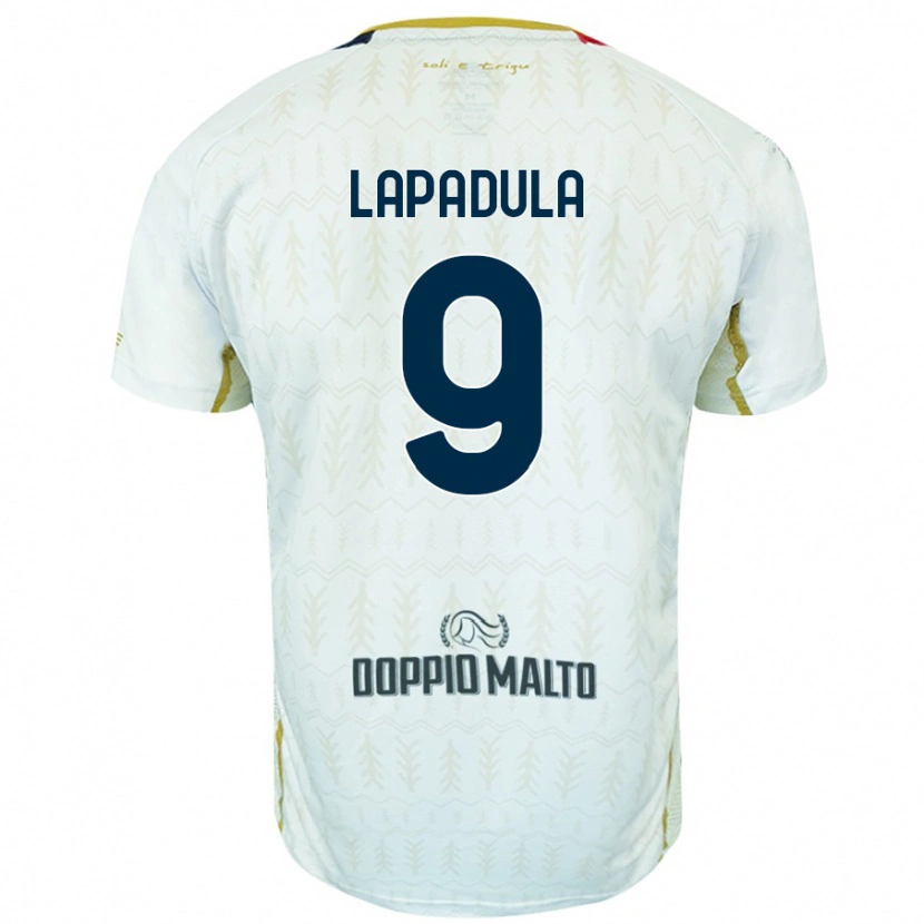 Danxen Bambino Maglia Gianluca Lapadula #9 Bianco Kit Gara Away 2024/25 Maglietta