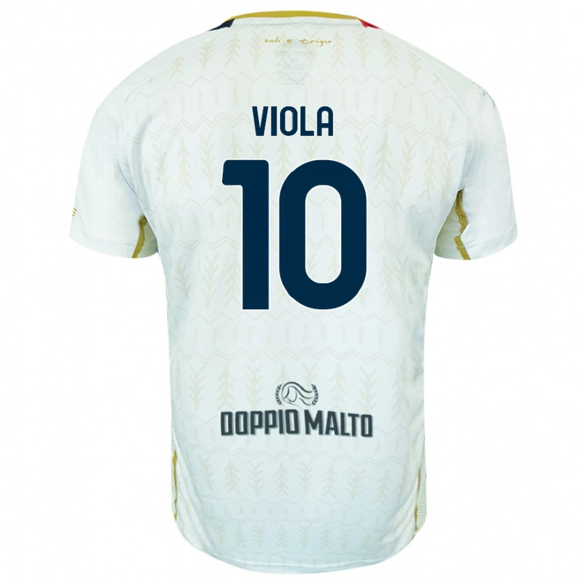 Danxen Bambino Maglia Nicolas Viola #10 Bianco Kit Gara Away 2024/25 Maglietta