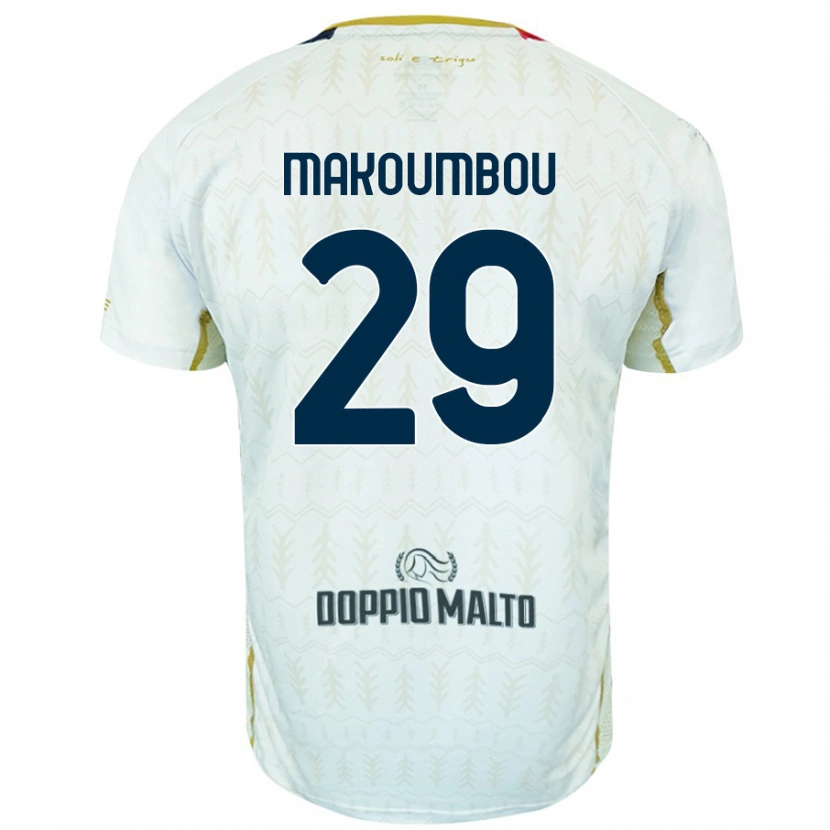 Danxen Bambino Maglia Antoine Makoumbou #29 Bianco Kit Gara Away 2024/25 Maglietta