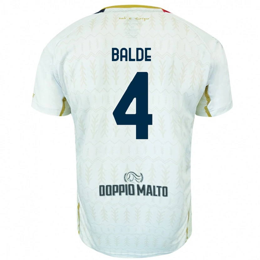 Danxen Bambino Maglia Mamadou Balde #4 Bianco Kit Gara Away 2024/25 Maglietta