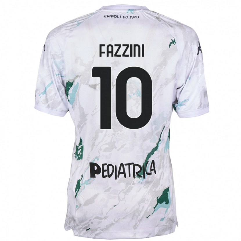 Danxen Bambino Maglia Jacopo Fazzini #10 Grigio Kit Gara Away 2024/25 Maglietta