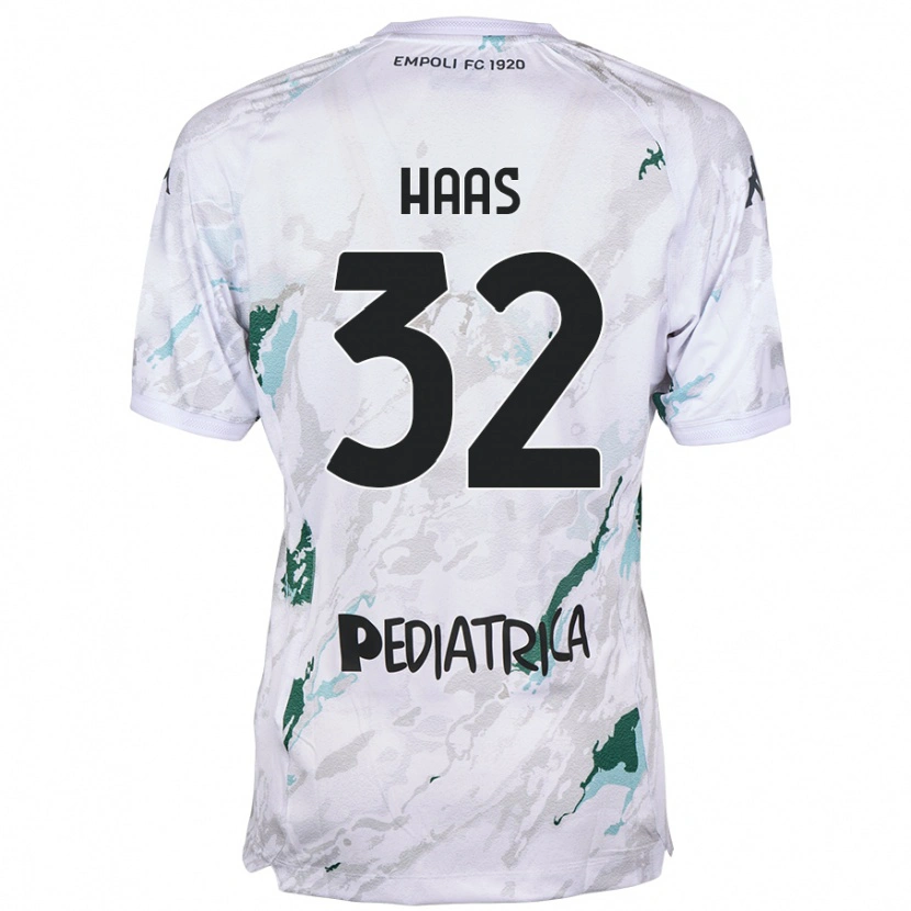 Danxen Bambino Maglia Nicolas Haas #32 Grigio Kit Gara Away 2024/25 Maglietta