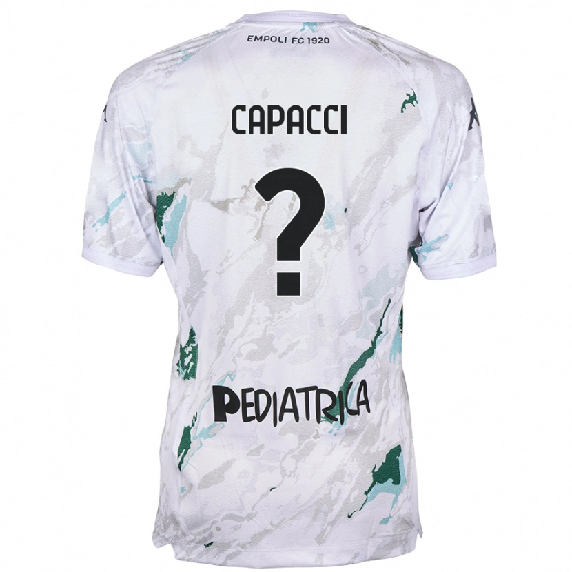 Danxen Bambino Maglia Edoardo Capacci #0 Grigio Kit Gara Away 2024/25 Maglietta