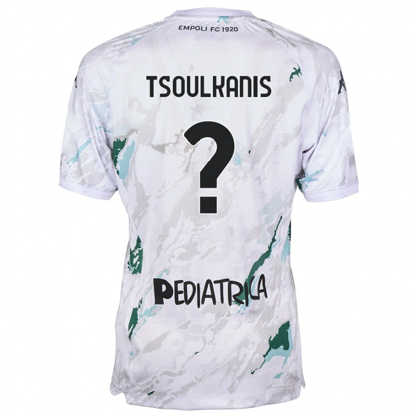 Danxen Bambino Maglia Konstantinos Tsoulkanis #0 Grigio Kit Gara Away 2024/25 Maglietta