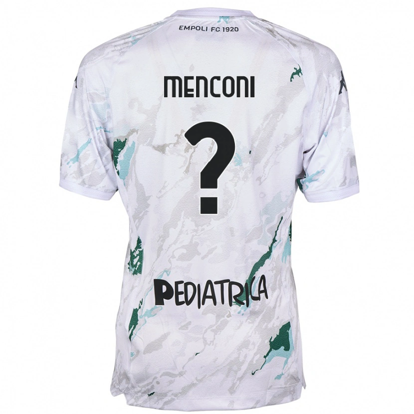 Danxen Bambino Maglia Simone Menconi #0 Grigio Kit Gara Away 2024/25 Maglietta