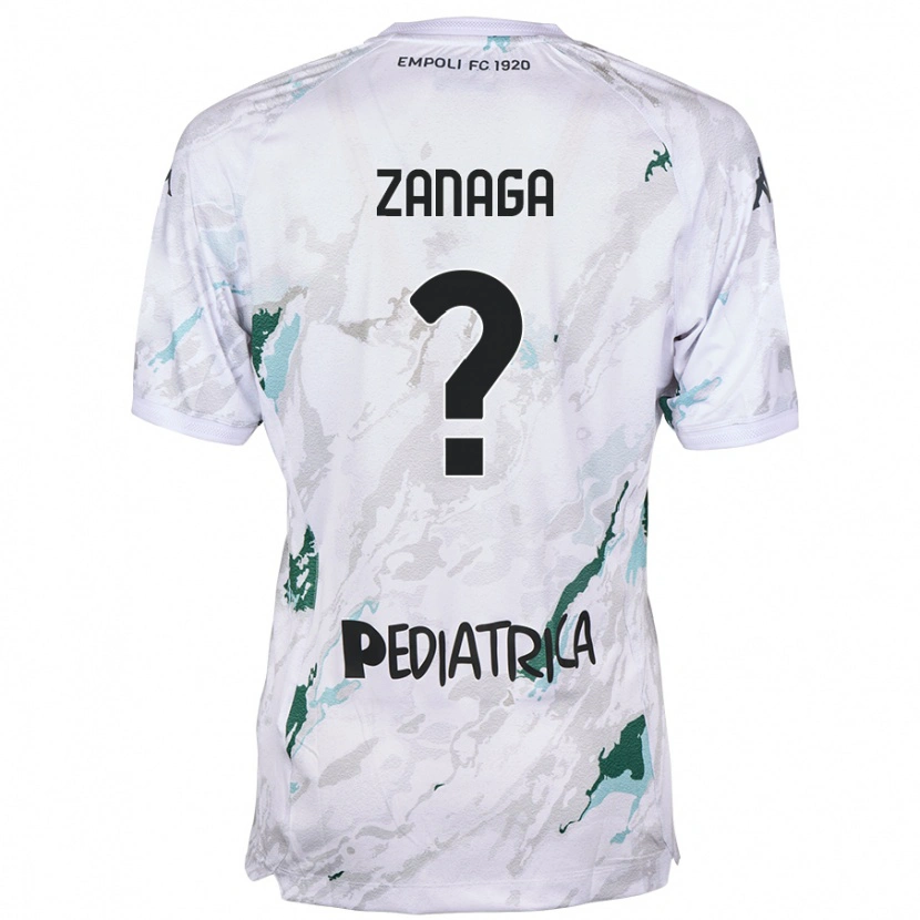 Danxen Bambino Maglia Edoardo Zanaga #0 Grigio Kit Gara Away 2024/25 Maglietta