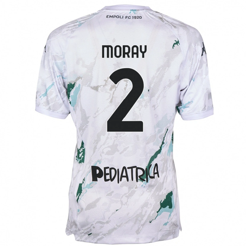 Danxen Bambino Maglia Jeremy Moray #2 Grigio Kit Gara Away 2024/25 Maglietta