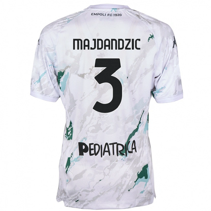 Danxen Bambino Maglia Patrik Majdandzic #3 Grigio Kit Gara Away 2024/25 Maglietta
