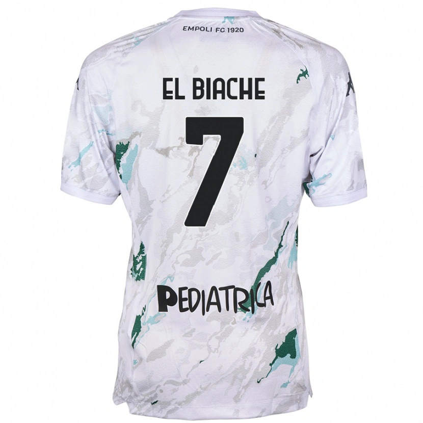 Danxen Bambino Maglia Noah El Biache #7 Grigio Kit Gara Away 2024/25 Maglietta