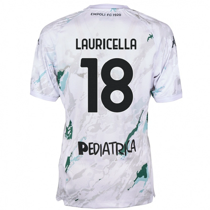 Danxen Bambino Maglia Giovanni Lauricella #18 Grigio Kit Gara Away 2024/25 Maglietta