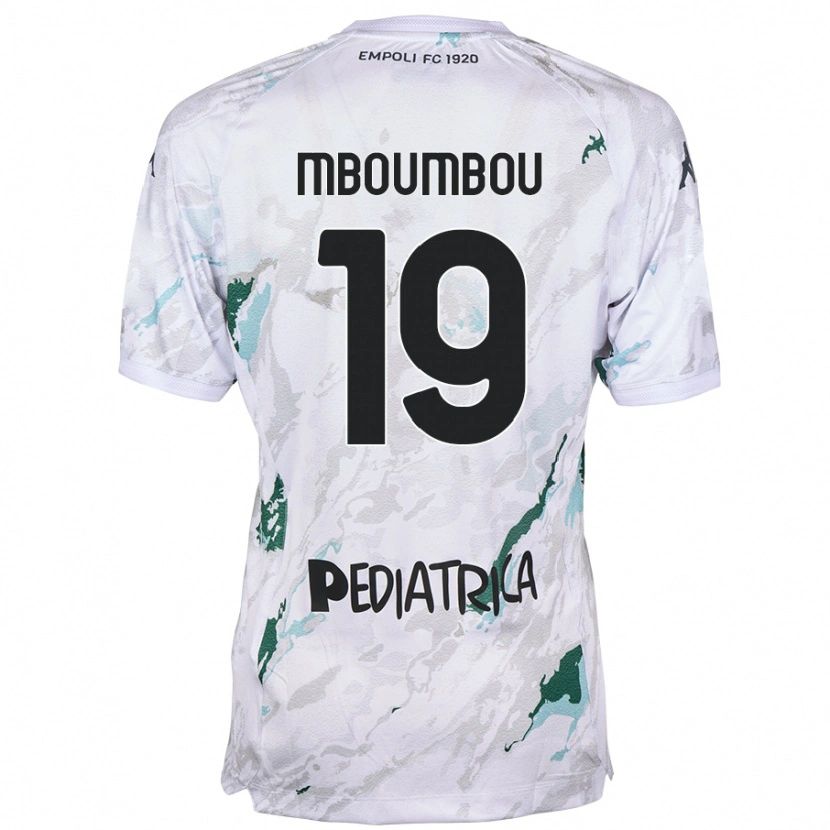 Danxen Bambino Maglia Arnaud Mboumbou #19 Grigio Kit Gara Away 2024/25 Maglietta