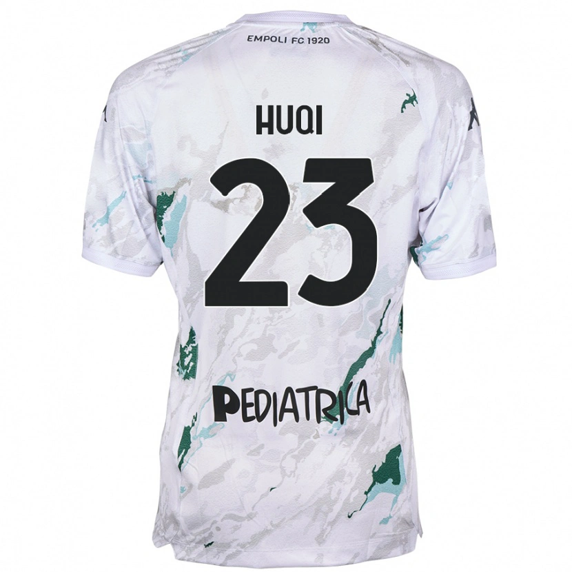 Danxen Bambino Maglia Mattia Huqi #23 Grigio Kit Gara Away 2024/25 Maglietta
