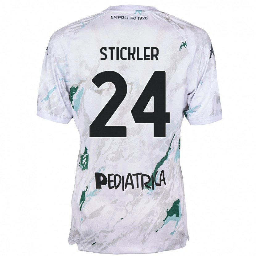 Danxen Bambino Maglia Mateo Stickler #24 Grigio Kit Gara Away 2024/25 Maglietta