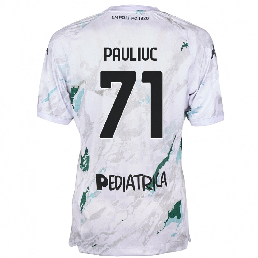 Danxen Bambino Maglia Nicolò Pauliuc #71 Grigio Kit Gara Away 2024/25 Maglietta
