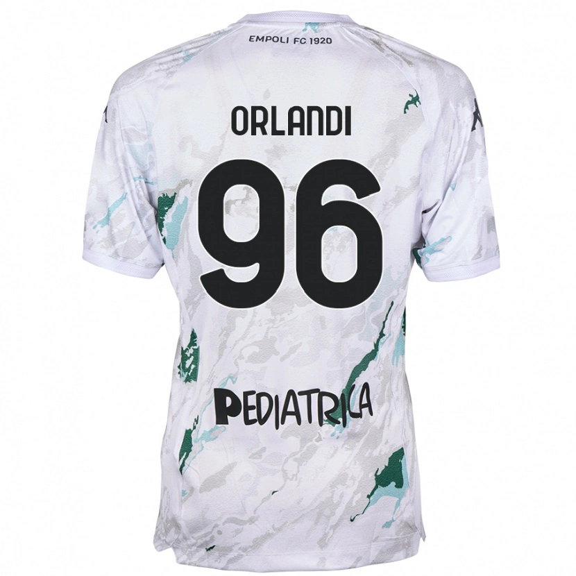 Danxen Bambino Maglia Andrea Orlandi #96 Grigio Kit Gara Away 2024/25 Maglietta