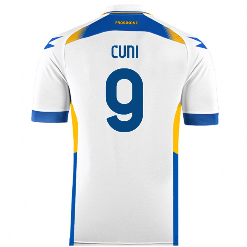 Danxen Bambino Maglia Marvin Cuni #9 Bianco Kit Gara Away 2024/25 Maglietta