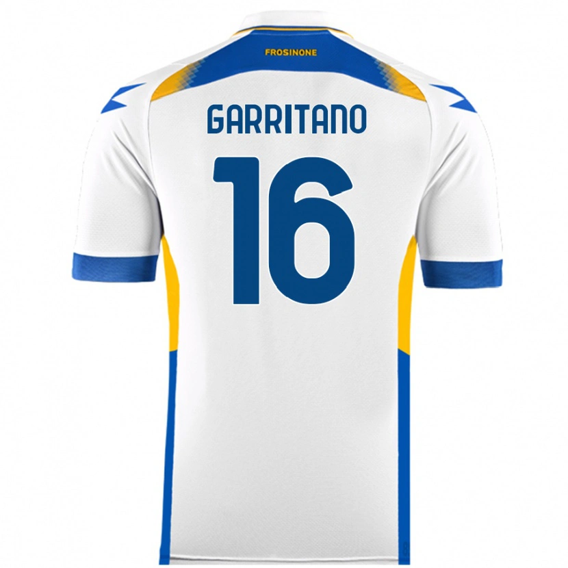 Danxen Bambino Maglia Luca Garritano #16 Bianco Kit Gara Away 2024/25 Maglietta