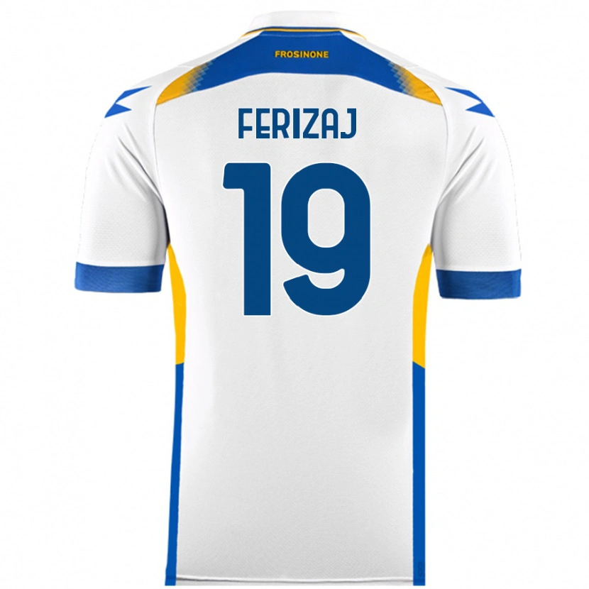 Danxen Bambino Maglia Justin Ferizaj #19 Bianco Kit Gara Away 2024/25 Maglietta