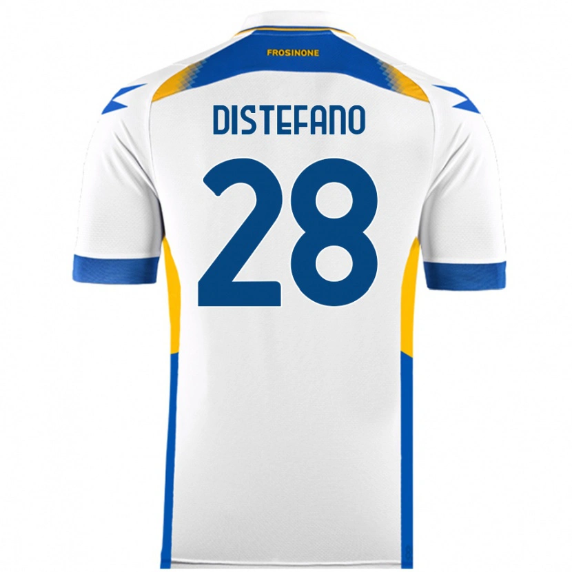 Danxen Bambino Maglia Filippo Distefano #28 Bianco Kit Gara Away 2024/25 Maglietta