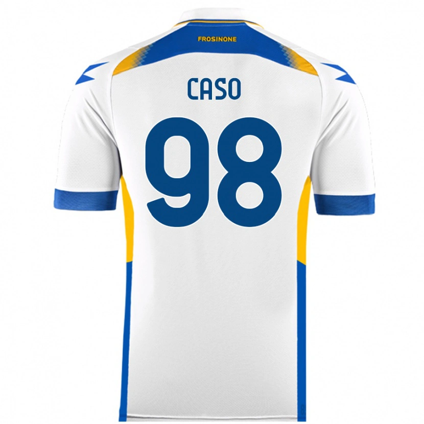 Danxen Bambino Maglia Giuseppe Caso #98 Bianco Kit Gara Away 2024/25 Maglietta