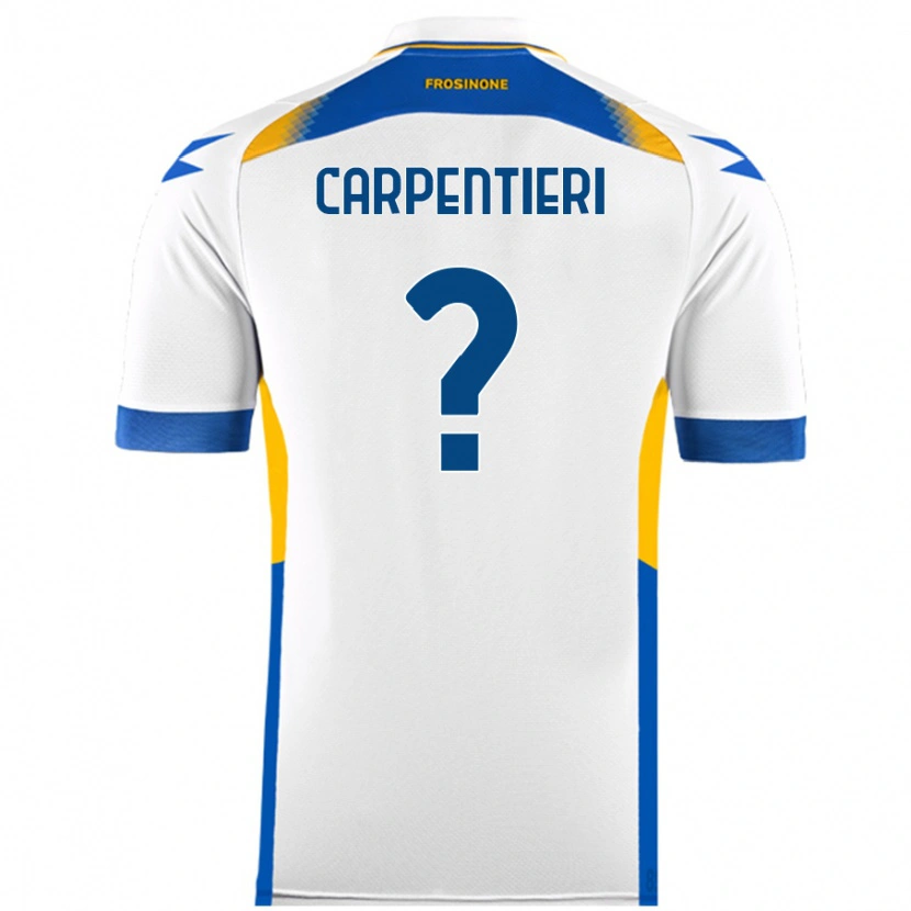 Danxen Bambino Maglia Christian Carpentieri #0 Bianco Kit Gara Away 2024/25 Maglietta