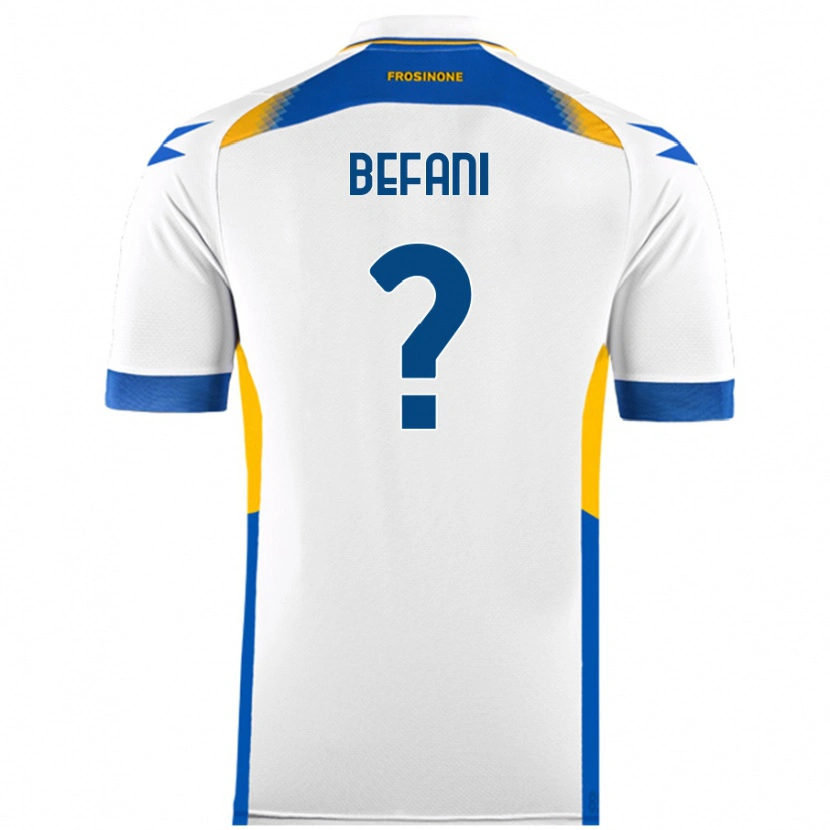 Danxen Bambino Maglia Lorenzo Befani #0 Bianco Kit Gara Away 2024/25 Maglietta