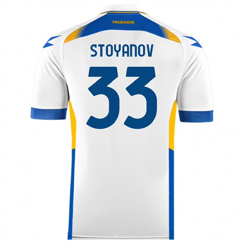 Danxen Bambino Maglia Steliyan Stoyanov #33 Bianco Kit Gara Away 2024/25 Maglietta