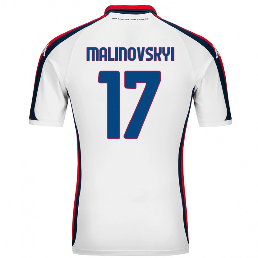 Danxen Bambino Maglia Ruslan Malinovskyi #17 Bianco Kit Gara Away 2024/25 Maglietta